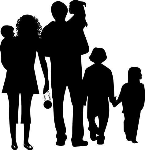 family silhouette png|family silhouette clip art black.